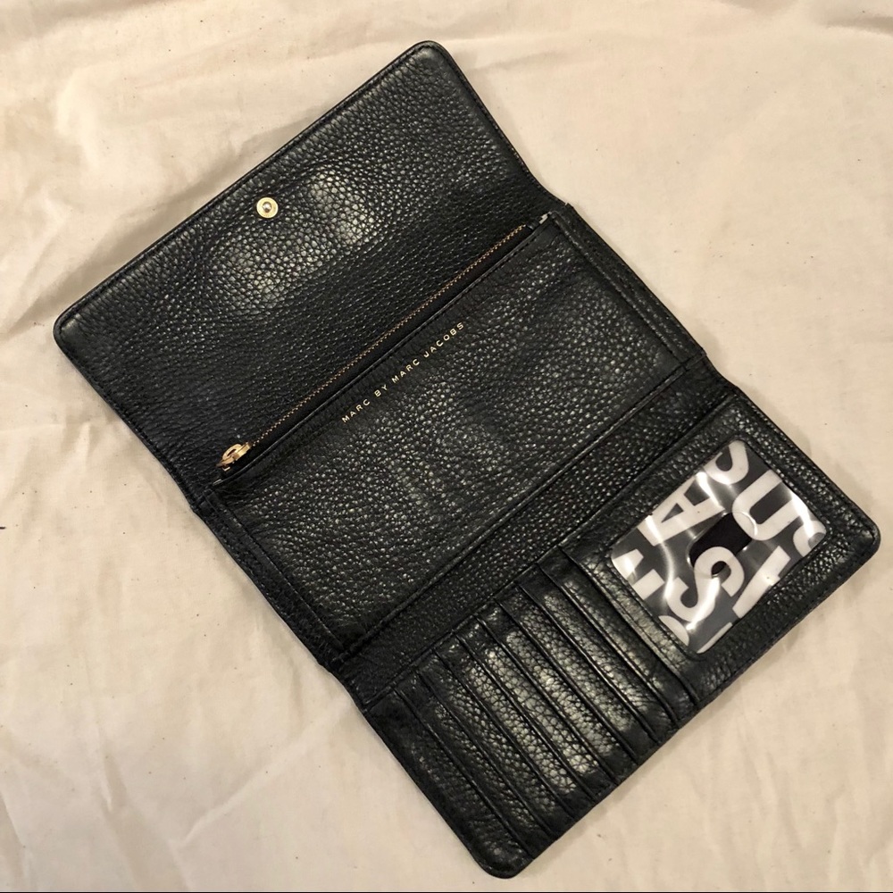 Marc by Marc Jacobs trifold tumbled leather wallet